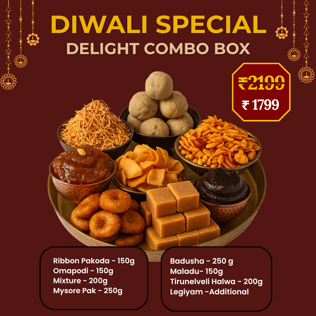 Diwali Delight Combo Box – Authentic Sweets & Savories Gift Pack ✨