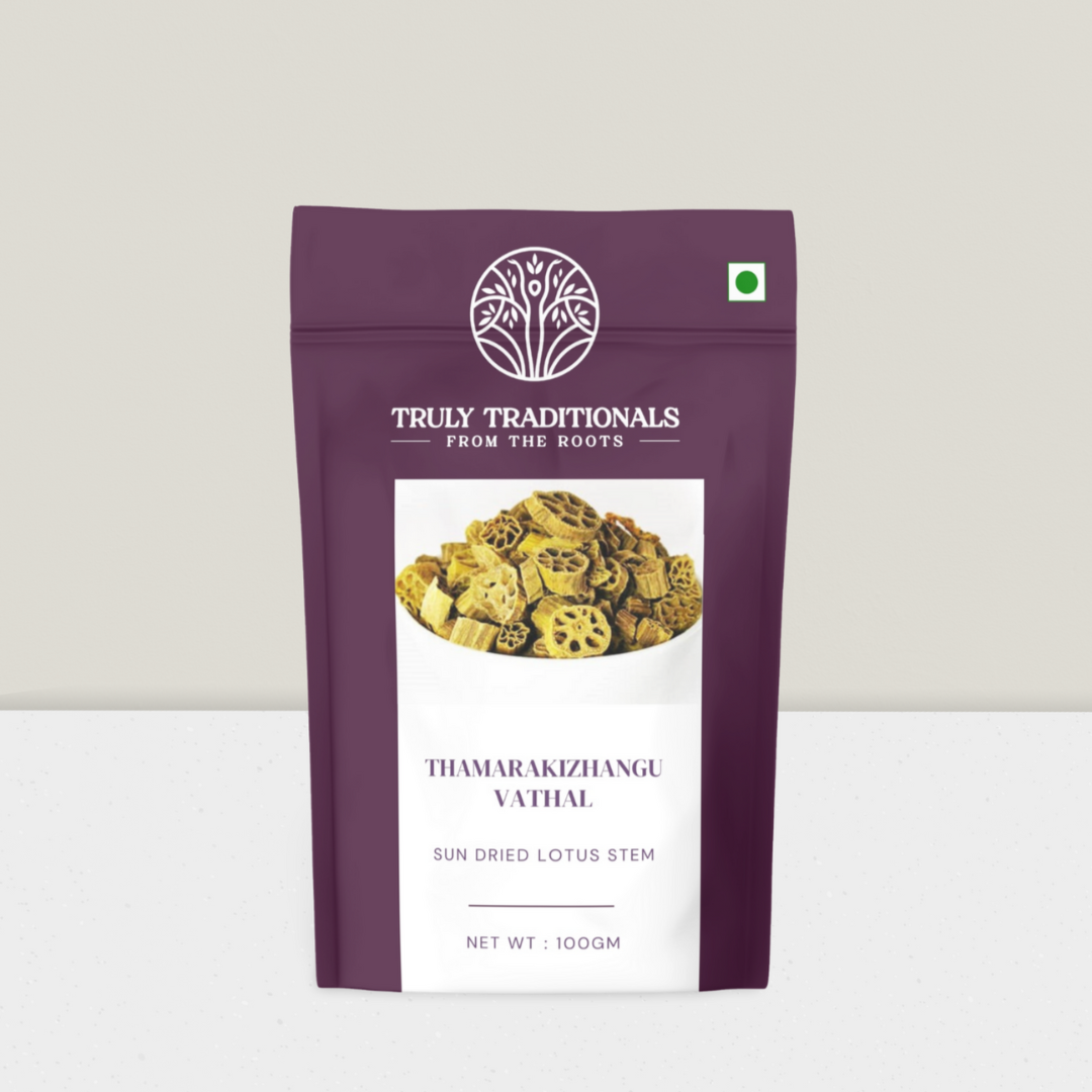 THAMARAKIZHANGU VATHAL (SUN-DRIED LOTUS STEM)