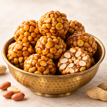 VERKKADALAI URUNDAI (PEANUT JAGGERY BALLS)